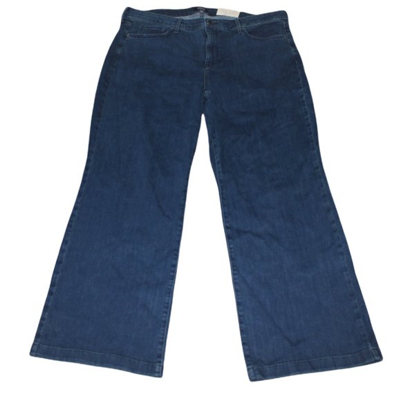 NYDJ Not Your Daughters Jeans Denim Wide Leg Trouser Pants Womens Size 18 18WP